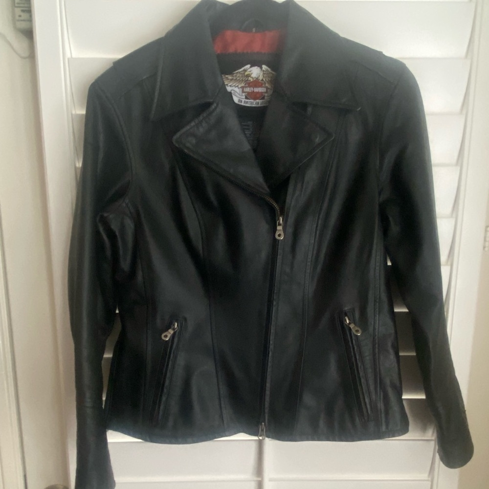 Harley Davidson Women’s Eagle Bling Leather Jacket​​​​​​​​​​ - Picture 3 of 10